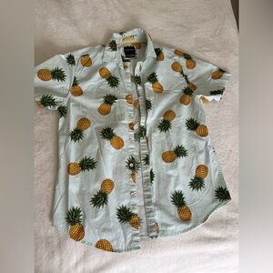 Stripped Pineapple Print Shirt